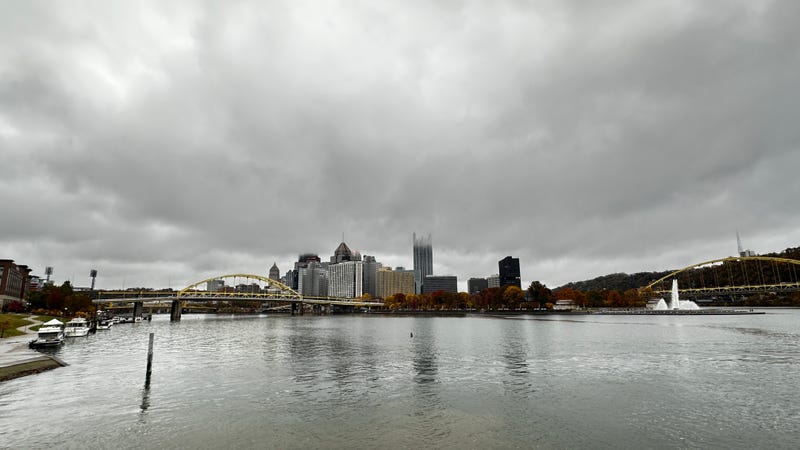 Rainy winter day in Pittsburgh 