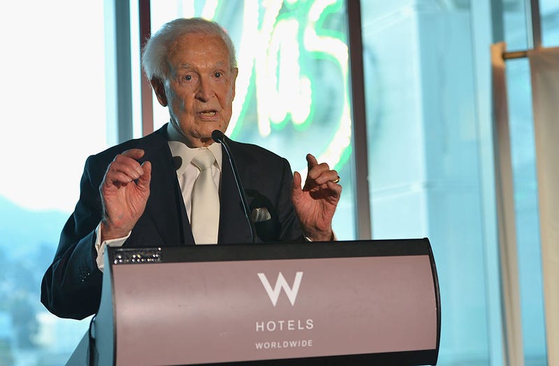 TV host Bob Barker attends The Hollywood Chamber of Commerce & The Hollywood Sign Trust's 90th Celebration of the Hollywood Sign at Drai's Hollywood on September 19, 2013 in Hollywood, California. (Photo by Alberto E. Rodriguez/Getty Images)