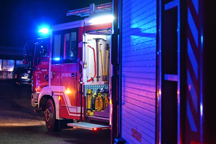 fire engine on the scene