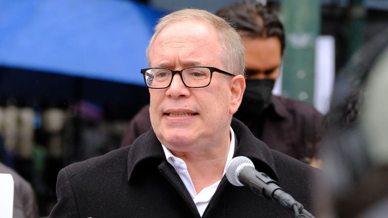 Then-comptroller Scott Stringer is pictured in Queens on April 12, 2021