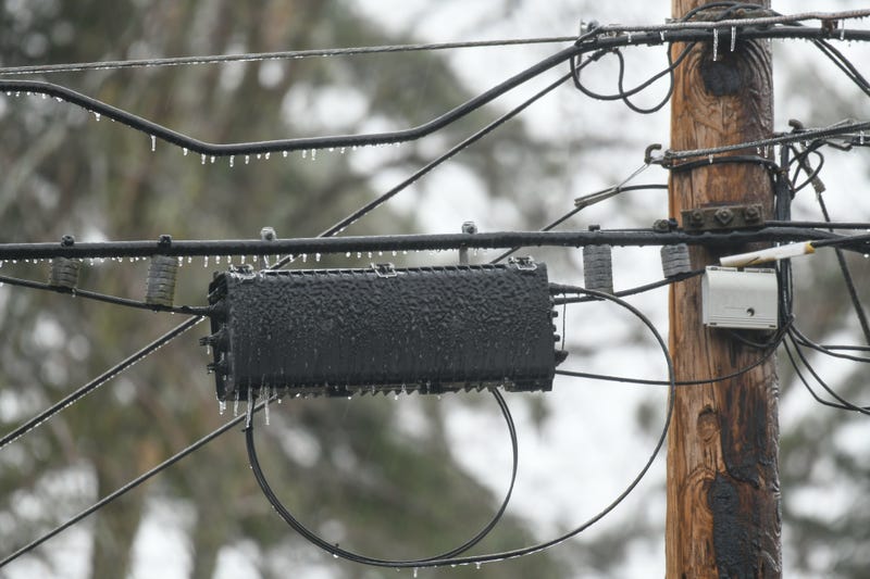 Icy conditions caused widespread power outages