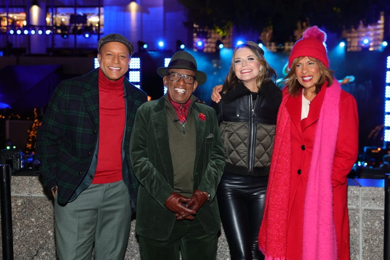 "TODAY" show hosts at Rockefeller Plaza Wednesday night.
