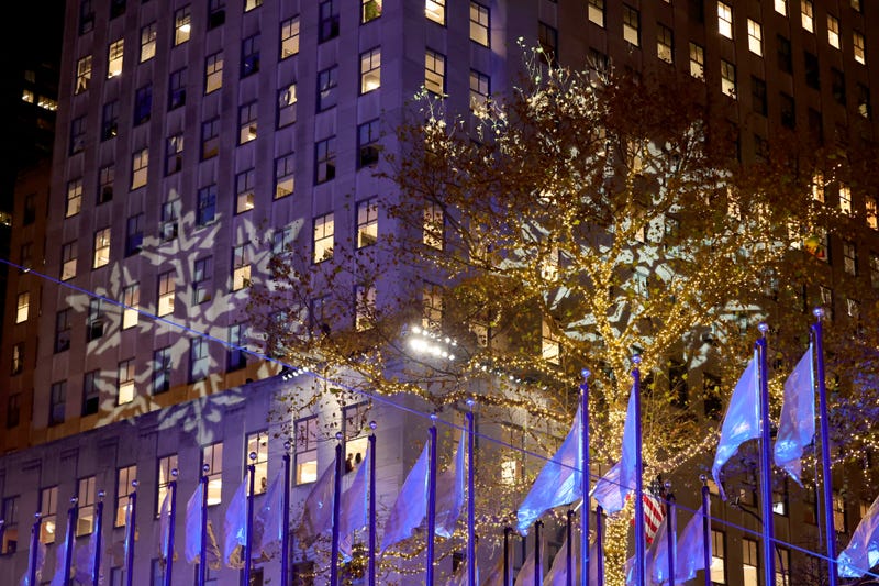 Decorations at the Rockefeller Center Christmas Tree Lighting Wednesday night.
