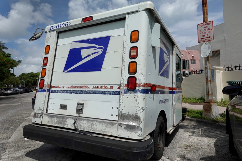 MIAMI BEACH, FLORIDA - SEPTEMBER 12: A United States Postal Service truck is used to deliver mail on September 12, 2024 in Miami Beach, Florida. The National Association of Secretaries of State and the National Association of State Election Directors warned the Postmaster General that problems with the postal service might disenfranchise voters in the upcoming election. They cited USPS mail delivery delays and other issues. (Photo by Joe Raedle/Getty Images)