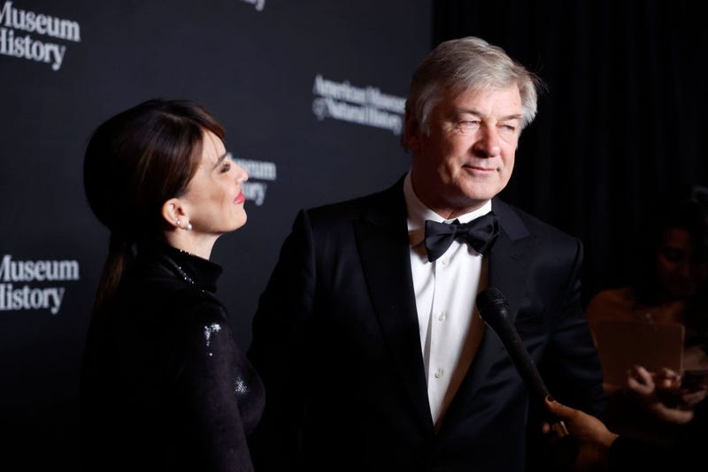 Hilaria Baldwin and Alec Baldwin attend the American Museum of Natural History's 2023 Museum Gala at the American Museum of Natural History on November 30, 2023 in New York City. (Photo by Mike Coppola/Getty Images for the American Museum of Natural History )
