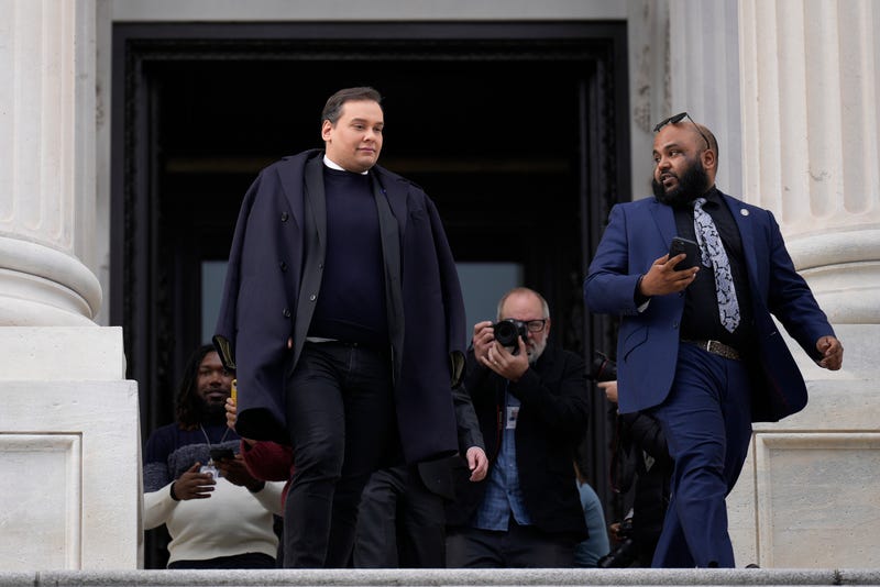 Rep. George Santos (R-NY) leaves the U.S. Capitol after his fellow members of Congress voted to expel him from the House of Representatives on Dec. 1, 2023