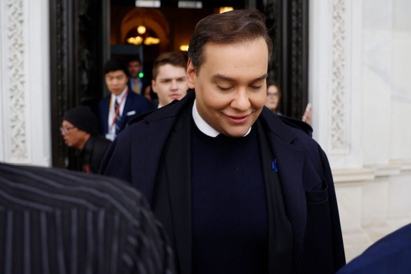 Rep. George Santos (R-NY) leaves the U.S. Capitol after his fellow members of Congress voted to expel him from the House of Representatives on December 01, 2023 in Washington, DC.