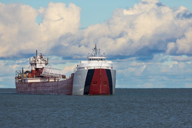 Freighter in the Great Lakes