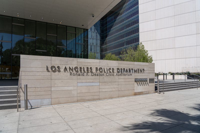 Los Angeles Police Department (LAPD) Headquarters at Ronald F. Deaton Civic Auditorium in Los Angeles, CA, USA.