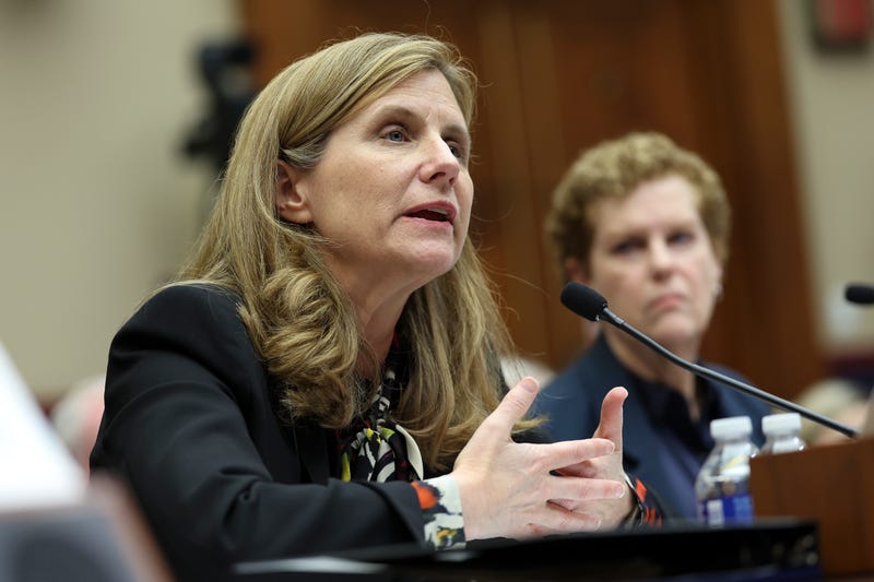 Liz Magill testifies before the House Education and Workforce Committee at the Rayburn House Office Building on December 05, 2023 in Washington, DC.
