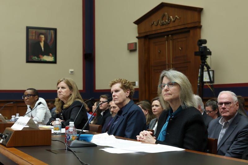 From left: Dr. Claudine Gay, president of Harvard University; Liz Magill, president of the University of Pennsylvania; Dr. Pamela Nadell, professor of history and Jewish studies at American University; and Dr. Sally Kornbluth, president of Massachusetts Institute of Technology testify before the U.S. House Education and Workforce Committee in December as part of an investigation in antisemitism on college campuses.
