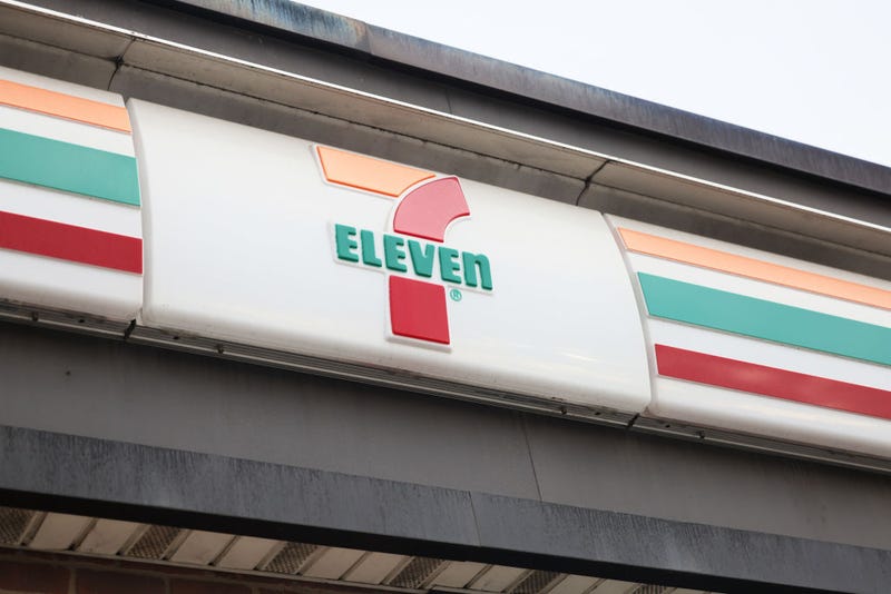 A 7-Eleven signage is seen at a store on Ocean Parkway on December 05, 2023 in the Prospect Park South neighborhood of the Brooklyn borough in New York City. 