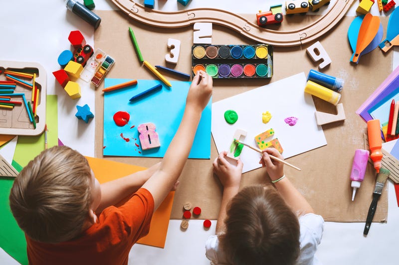 Generic photo of children playing with arts and crafts