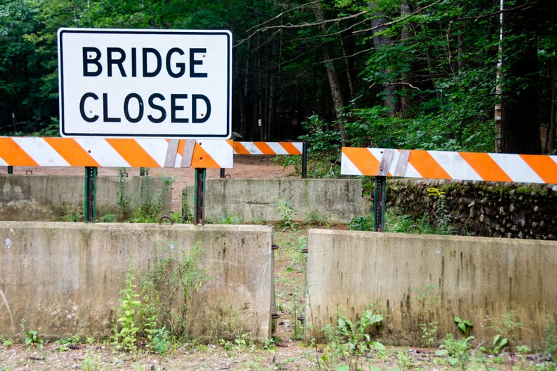 Bridge closed sign