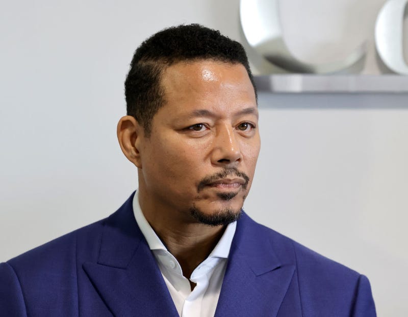Terrence Howard announces lawsuit against CAA over "Empire" salary at The Cochran Firm on December 08, 2023 in Los Angeles, California.