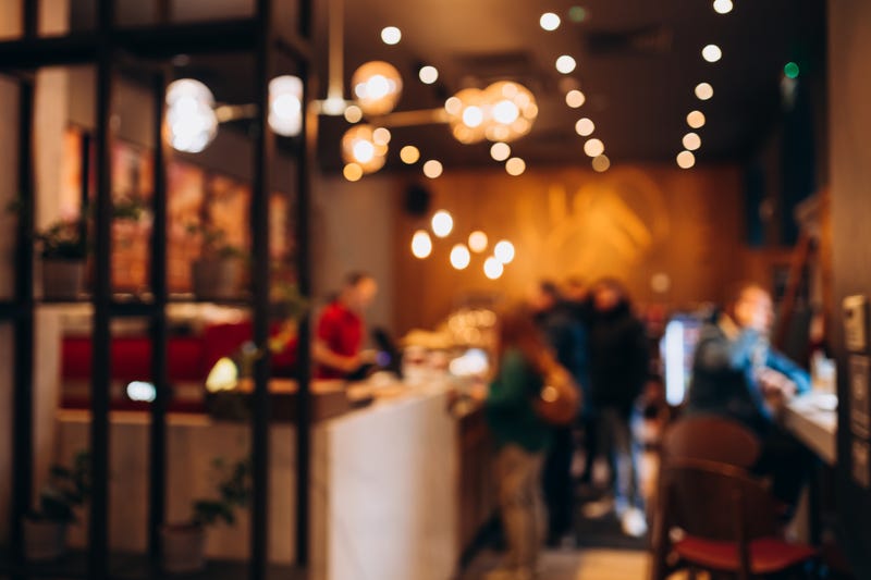 Inside a restaurant