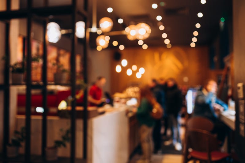 Soft focus photo of a restaurant interior