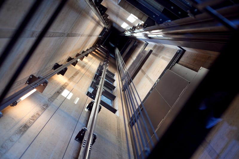 Inside an Elevator Shaft 