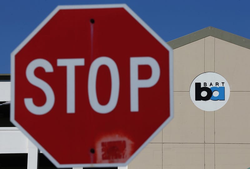 A sign is posted outside of the Fruitvale Bay Area Rapid Transit (BART) station on the first day of the BART strike on October 18, 2013 in Oakland, California.