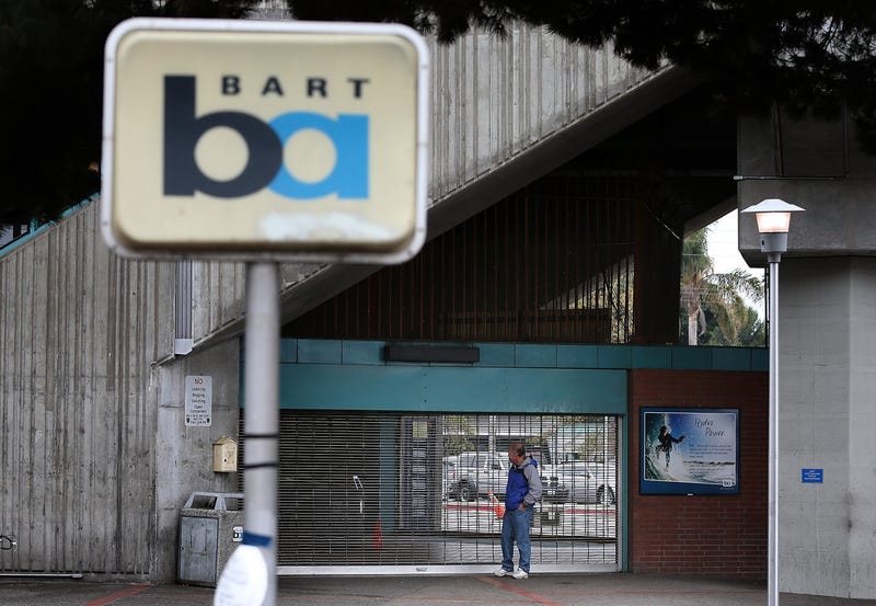 A man looks into the shuttered Bay Area Rapid Transit (BART) West Oakland station on October 21, 2013 in Oakland, California. 
