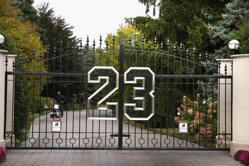gate of Michael Jordan mansion in Highland Park
