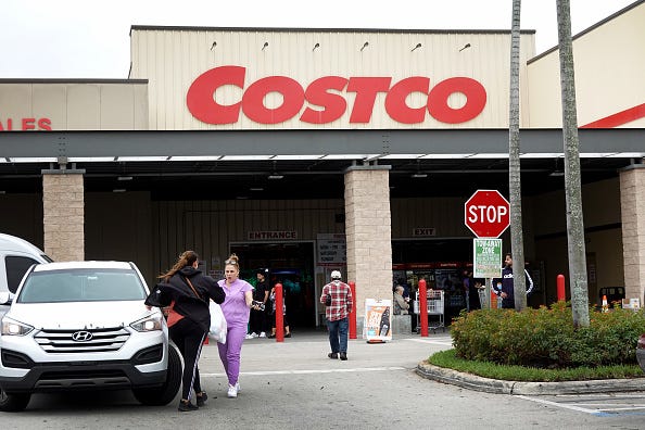 Customers visit a Costco Wholesale store on December 15, 2023 in Miami, Florida. Costco Wholesale beat expectations for the company's Q1 earnings with a 16.6 % increase.