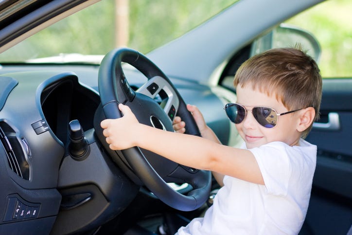 Kid driving