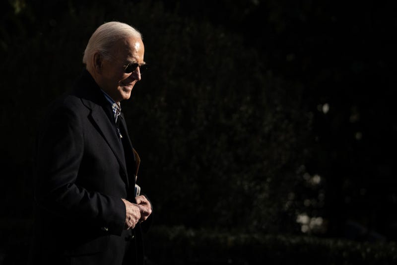 U.S. President Joe Biden departs the White House December 20, 2023 in Washington, DC. 