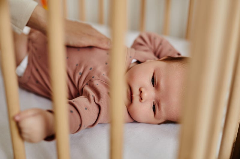 Baby in crib