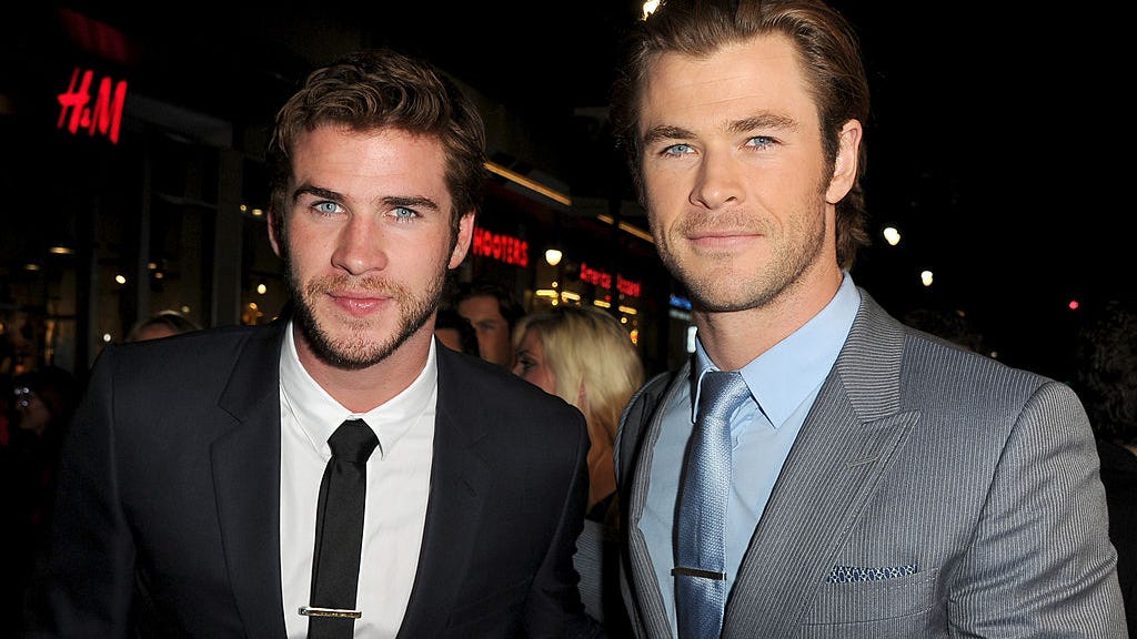 Chris Hemsworth tells Liam Hemsworth to 'get in shape' in shirtless birthday post
