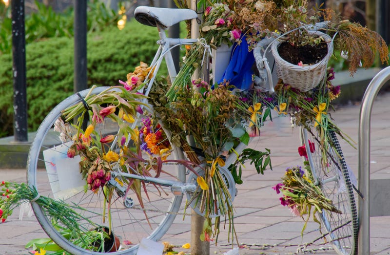 An example of a ghost bike, like the one that was installed in 2022 near Balbo Drive and DuSable Lake Shore Drive.