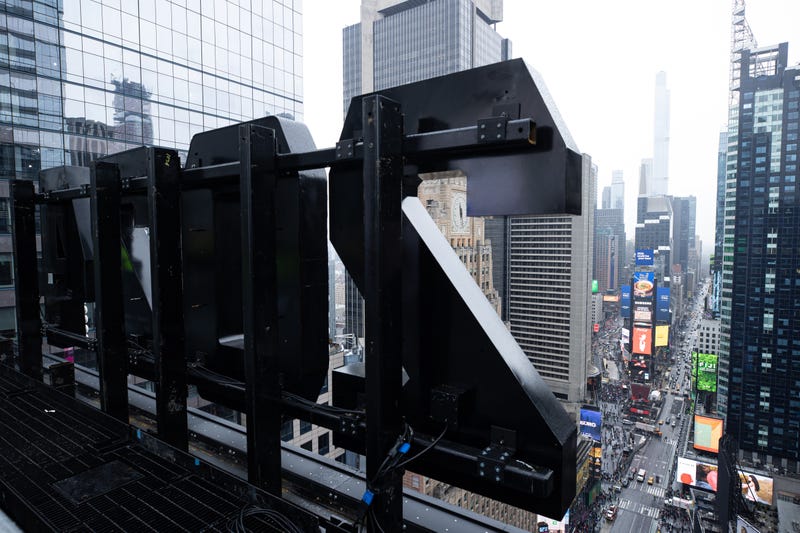 New Year's Eve organizers unveil the new design of New Year's Eve ball atop One Times Square ahead of the big celebration in New York, United States on December 27, 2023.
