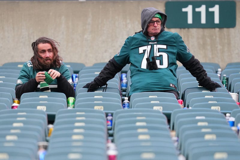 Philadelphia Eagles fans, disappointed after Sunday's loss to the Arizona Cardinals at Lincoln Financial Field.
