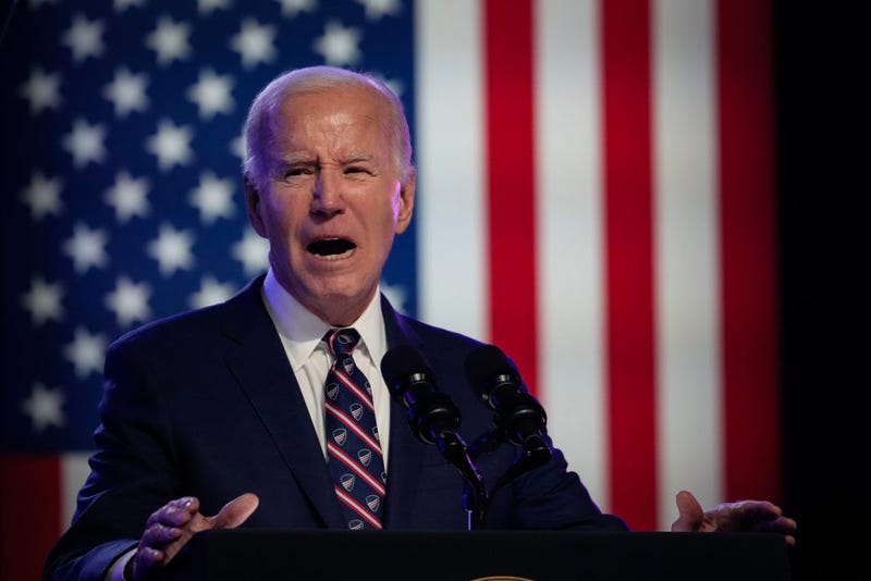  U.S. President Joe Biden speaks during a campaign event at Montgomery County Community College January 5, 2024 in Blue Bell, Pennsylvania. In his first campaign event of the 2024 election season, Biden stated that democracy and fundamental freedoms are under threat if former U.S. President Donald Trump returns to the White House. (Photo by Drew Angerer/Getty Images)