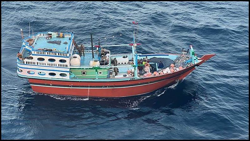 The US seized "advanced conventional weapons" bound for Yemen's Houthis last week near the coast of Somalia in international waters of the Arabian Sea on January 11, 2024.