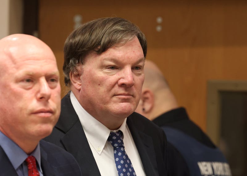 Alleged Gilgo serial killer Rex Heuermann appears before Judge Timothy P. Mazzei with his attorney Michael Brown at Suffolk County Court on January 16, 2024 in Riverhead