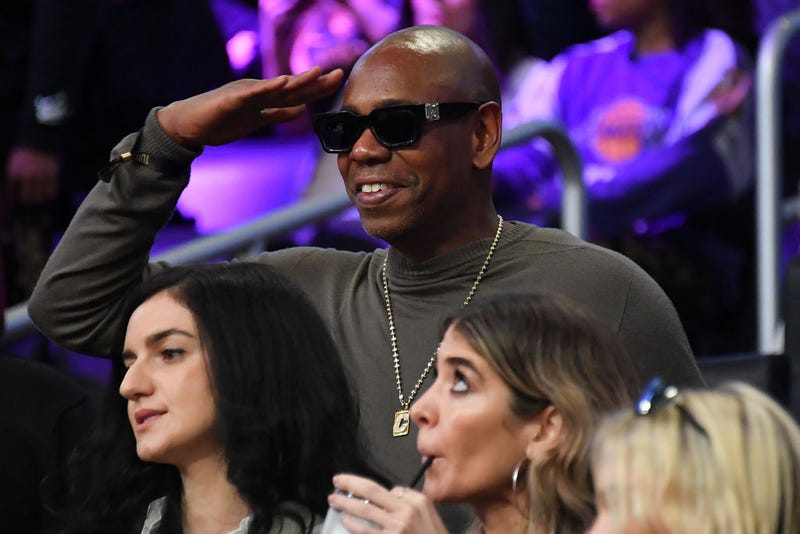Dave Chappelle attends a basketball game between the Los Angeles Lakers and the Oklahoma City Thunder in January.