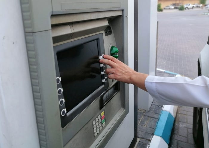 ATM on a bank