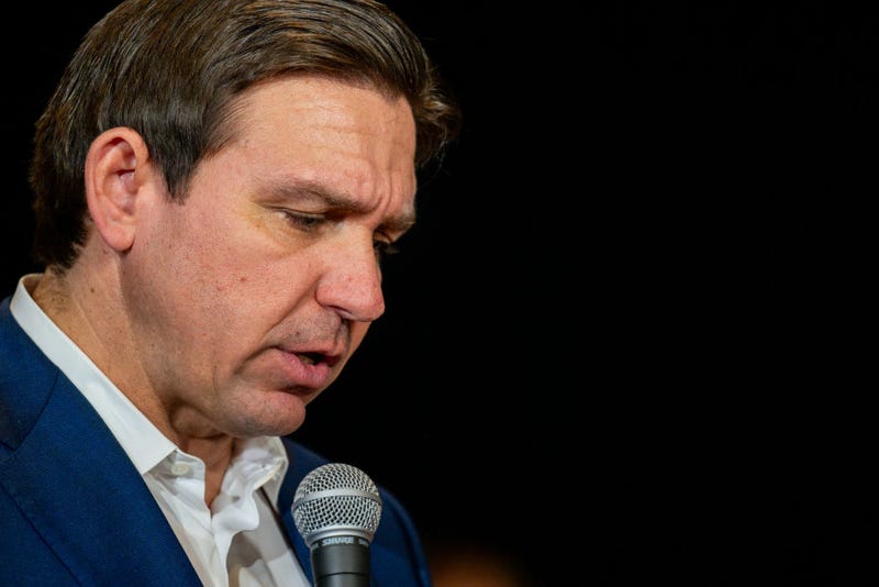 Republican presidential candidate, Florida Gov. Ron DeSantis speaks to supporters during a campaign rally at the Courtyard by Marriott Nashua on January 19, 2024 in Nashua, New Hampshire. 