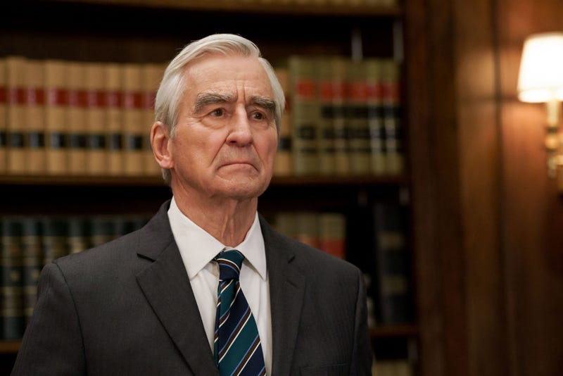 Sam Waterston as D.A. Jack McCoy in Season 23, Episode 2 of "Law & Order."