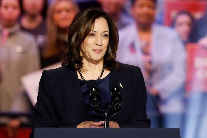  U.S. Vice President Kamala Harris speaks at a ”Reproductive Freedom Campaign Rally" at George Mason University on January 23, 2024 in Manassas, Virginia. 