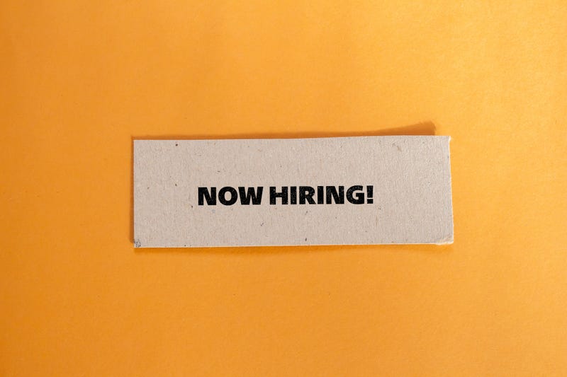 Now hiring sign