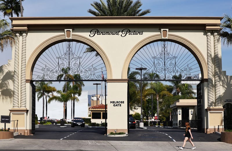 The Paramount Pictures logo is displayed in front of Paramount Studios on January 31, 2024 in Los Angeles, California. 