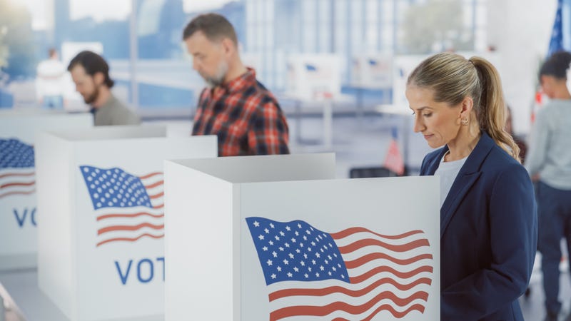 People casting their ballots on Election Day