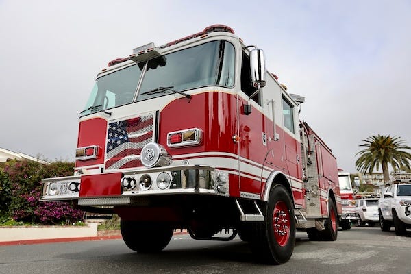 Fire truck responding to a call for help
