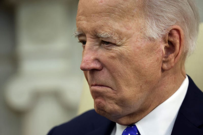 U.S. President Joe Biden during a bilateral meeting with German Chancellor Olaf Scholz at the Oval Office of the White House on February 9, 2024 in Washington, DC. The two counterparts met to discuss to continue funding to help Ukraine in the battles with Russia and the current situation the war between Israel and Hamas. 