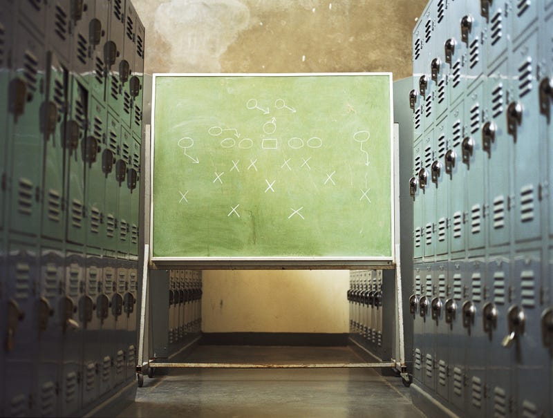 Football locker room.