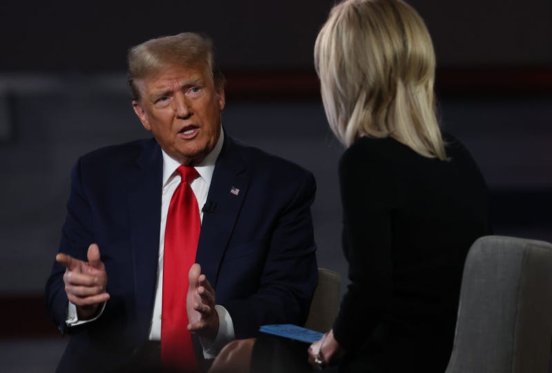 Republican presidential candidate, former U.S. President Donald Trump speaks during a Fox News town hall at the Greenville Convention Center on February 20, 2024 in Greenville, South Carolina. South Carolina holds its Republican primary on February 24. (Photo by Justin Sullivan/Getty Images)