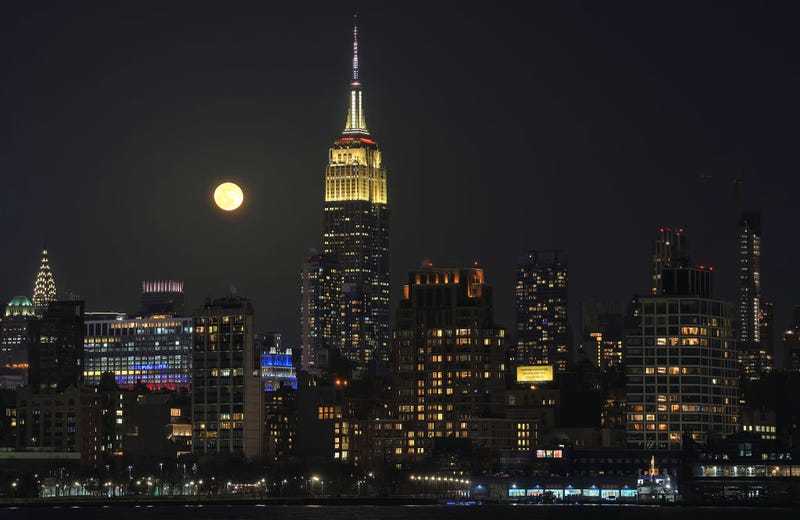 Empire State Building in New York City on Feb. 25, 2024, as seen from Hoboken, New Jersey.