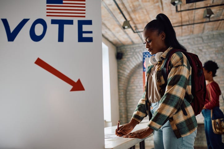 voting in a stock image